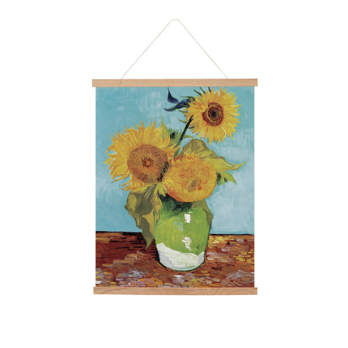 Toile suspendue Vase With Three Sunflowers (1888) Vincent Van Gogh