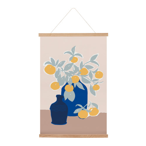 Toile suspendue Vase Bleu