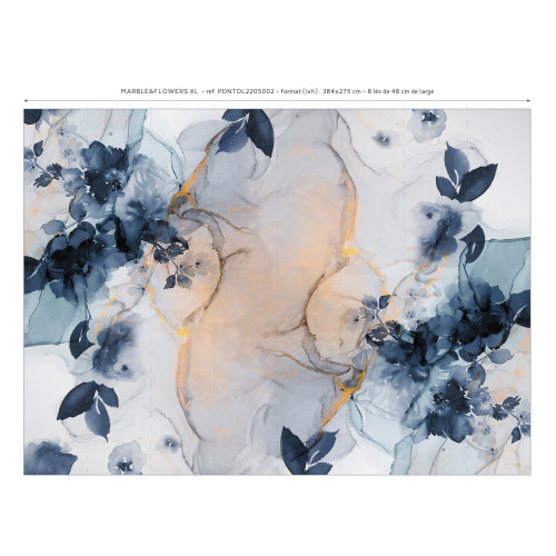 Papier peint panoramique Marble&Flowers XL