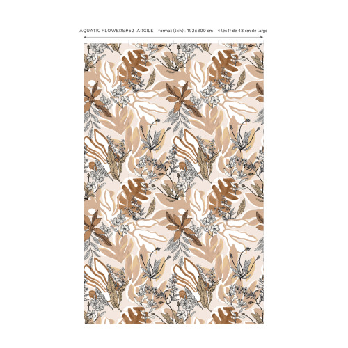 Papier peint panoramique Aquatic Flowers