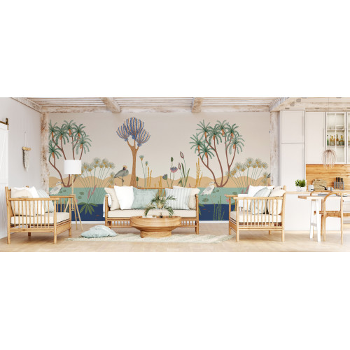 Papier peint panoramique Faune le long du Nil