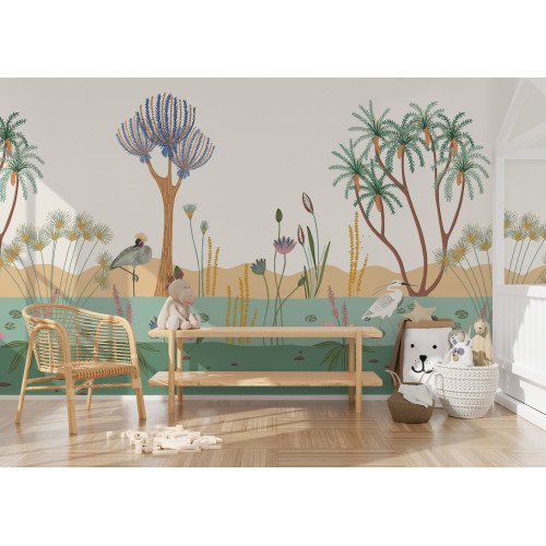 Papier peint panoramique Faune le long du Nil