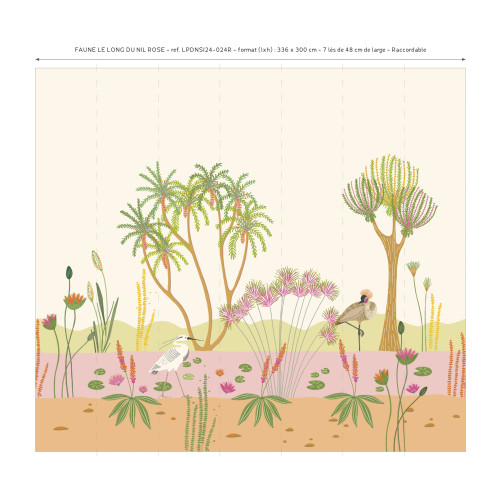 Papier peint panoramique Faune le long du Nil