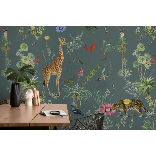 Papier peint panoramique Bestiaire Botanique Motif