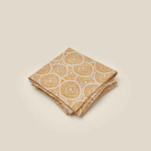 Nappe et 4 serviettes assorties 34 Caramel