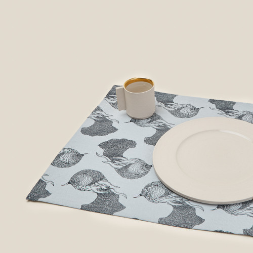 Set de table en coton 28 Bleu gris (lot de 2)