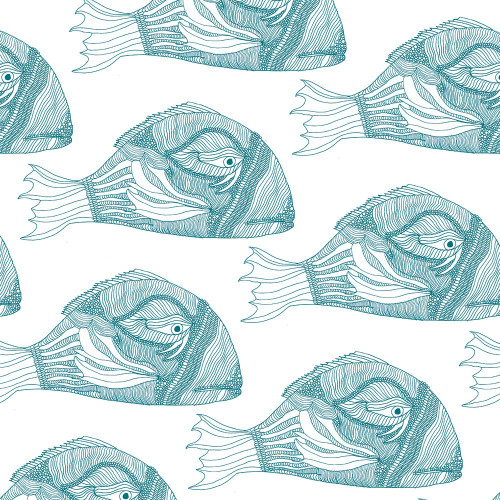 Papier peint 37 - Poissons stylisés