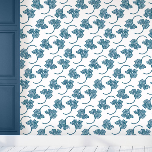 Papier peint 58 - Volutes de fleurs