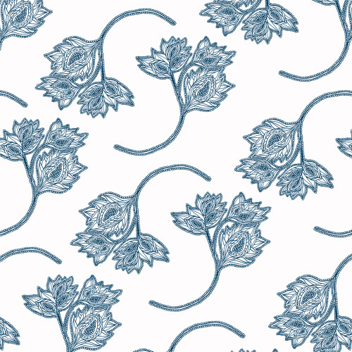 Papier peint 58 - Volutes de fleurs