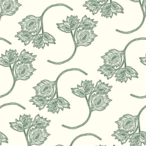 Papier peint 58 - Volutes de fleurs