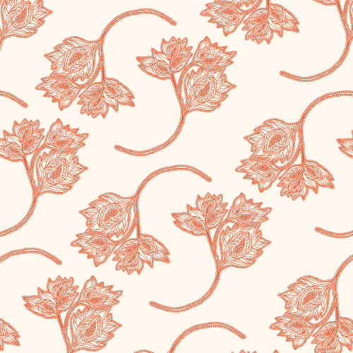 Papier peint 58 - Volutes de fleurs