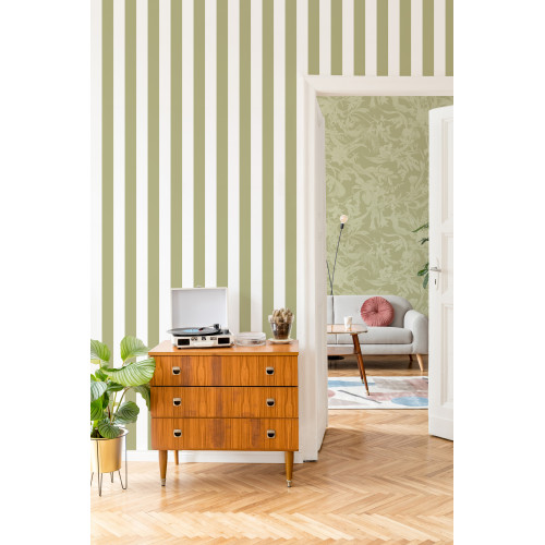 Papier peint à Rayures Harmonie - argile