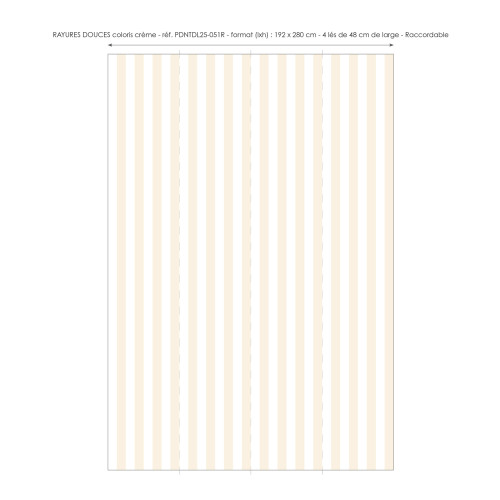 Papier peint à Rayures Douces - crème