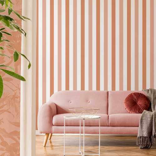 Papier peint à Rayures Alternées