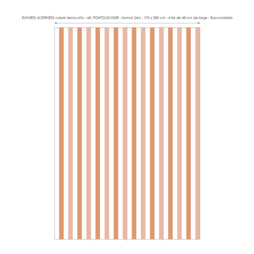 Papier peint à Rayures Alternées