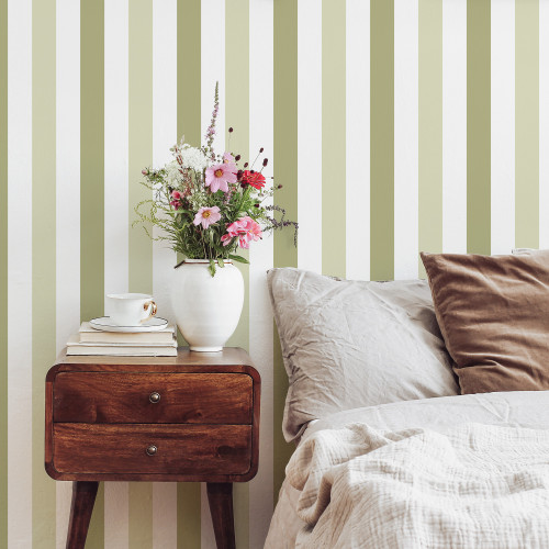 Papier peint à Rayures Alternées