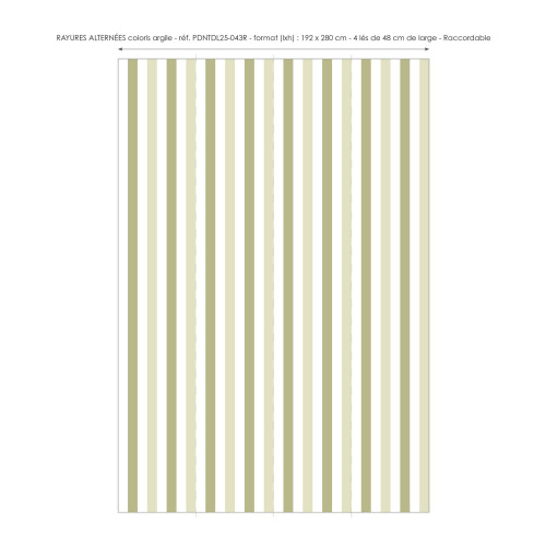 Papier peint à Rayures Alternées