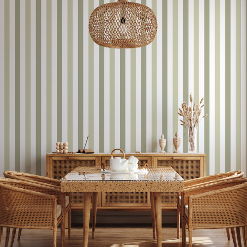 Papier peint à Rayures Alternées