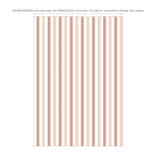 Papier peint à Rayures Alternées