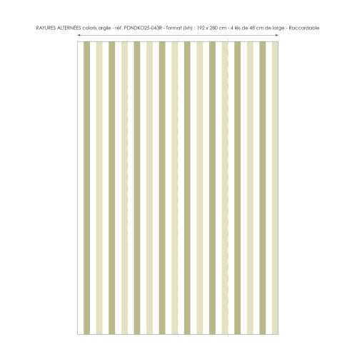 Papier peint à Rayures Alternées