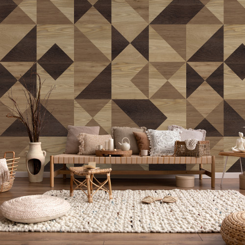 Papier peint panoramique Cœur de bois