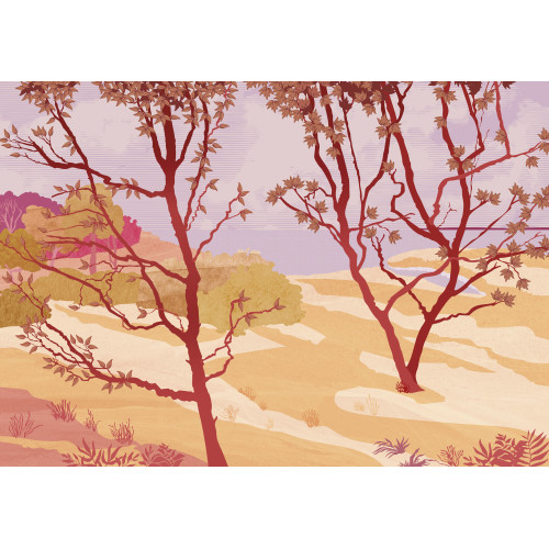 Papier peint panoramique Rivage ambré