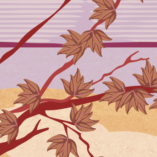 Papier peint panoramique Rivage ambré