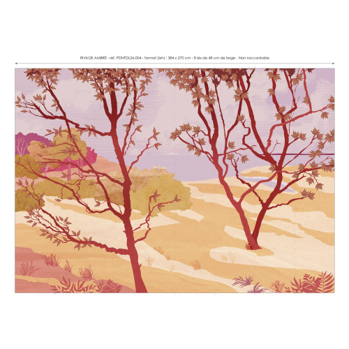 Papier peint panoramique Rivage ambré