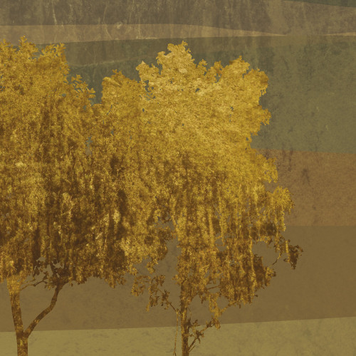 Papier peint panoramique Vallons dorés