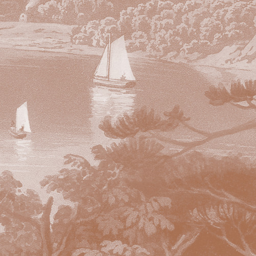 Papier peint panoramique Hudson river noisette