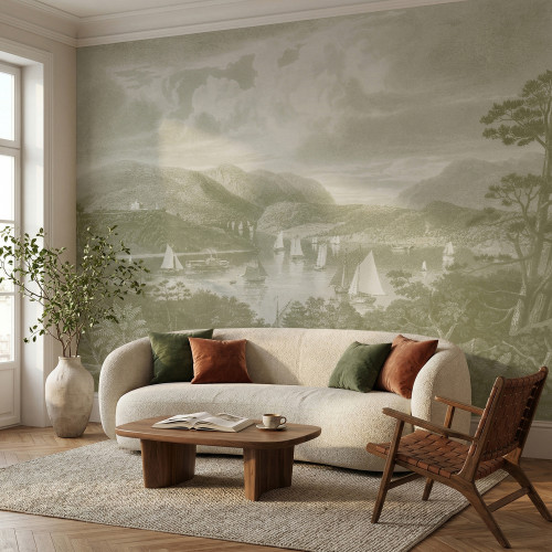 Papier peint panoramique Hudson river sauge