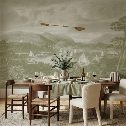 Papier peint panoramique Hudson river sauge