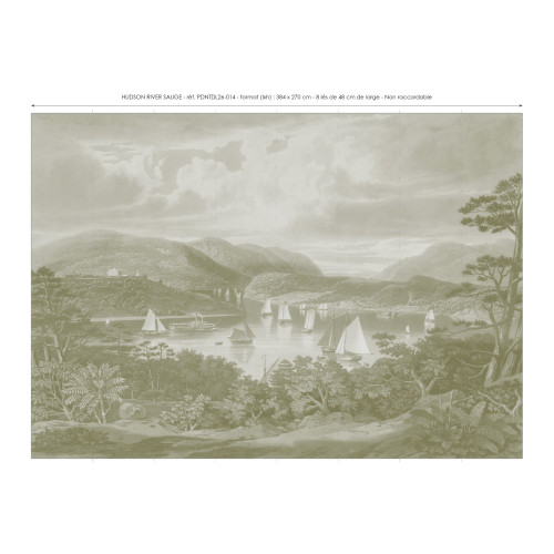 Papier peint panoramique Hudson river sauge