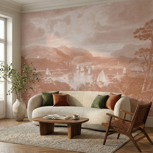 Papier peint panoramique Hudson river noisette