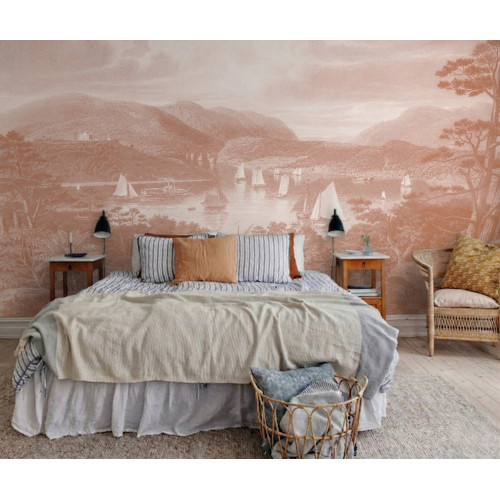 Papier peint panoramique Hudson river noisette