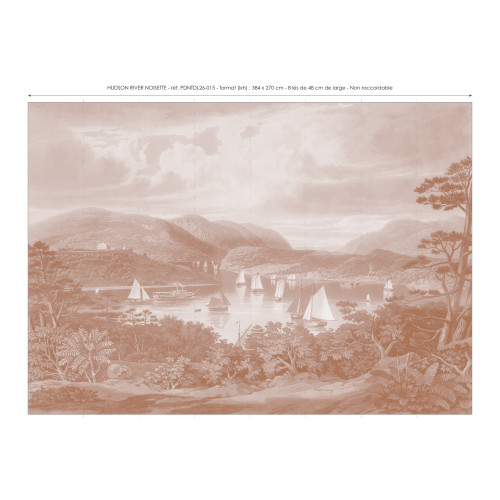 Papier peint panoramique Hudson river noisette
