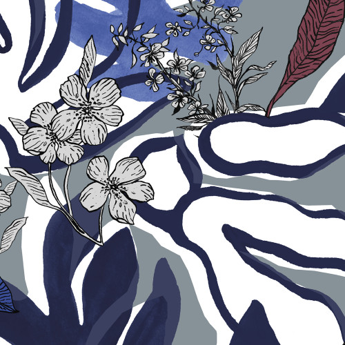 Papier peint panoramique Aquatic Flowers