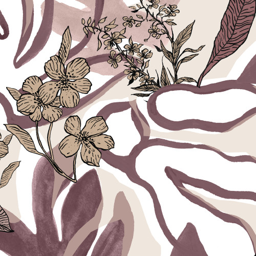 Papier peint panoramique Aquatic Flowers