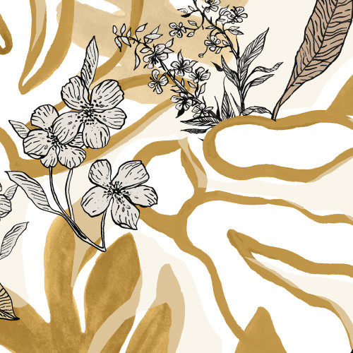 Papier peint panoramique Aquatic Flowers