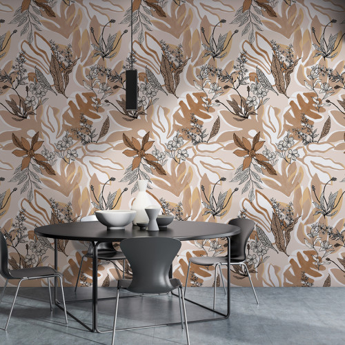Papier peint panoramique Aquatic Flowers