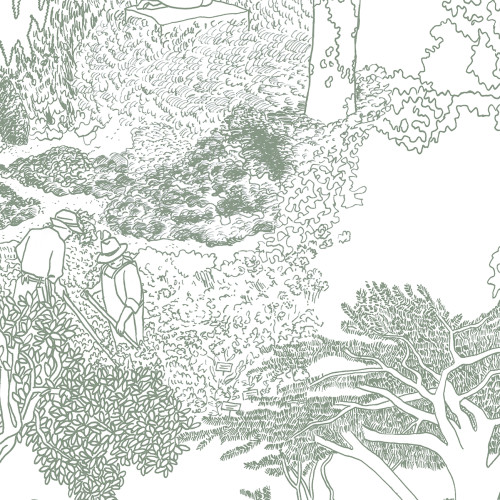 Papier peint panoramique Le Jardin