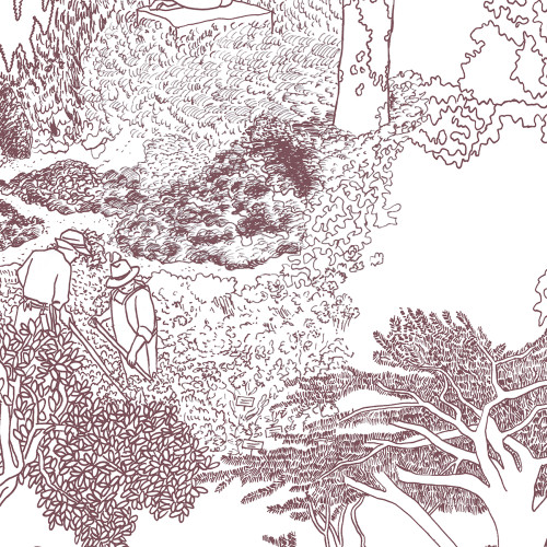 Papier peint panoramique Le Jardin
