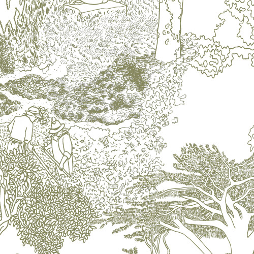 Papier peint panoramique Le Jardin