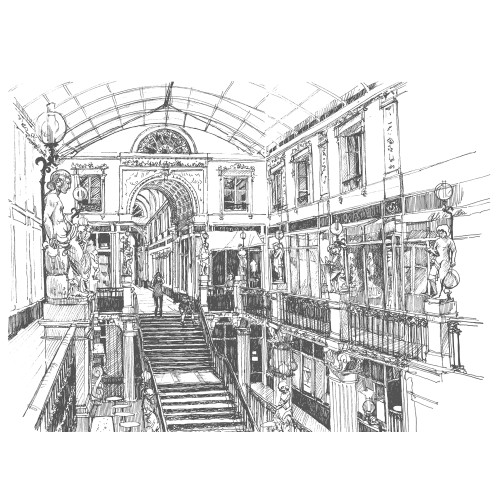 Papier peint panoramique Passage Pommeraye