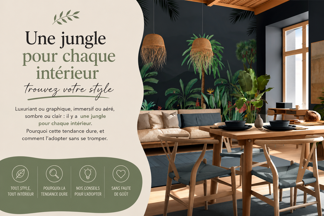 Papier peint jungle : la tendance végétale qui ne se démode pas