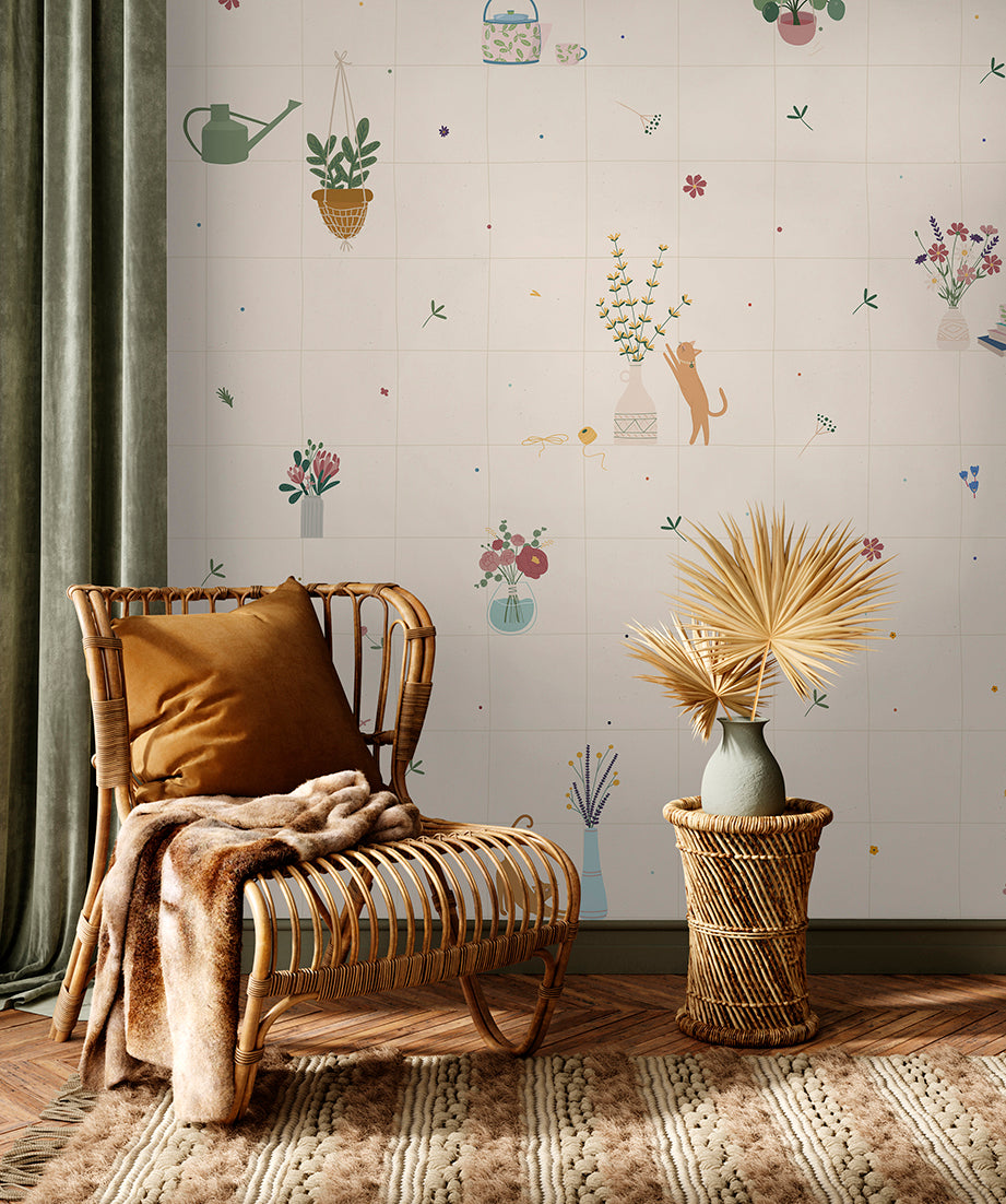 Panoramic wallpaper Small Bouquets