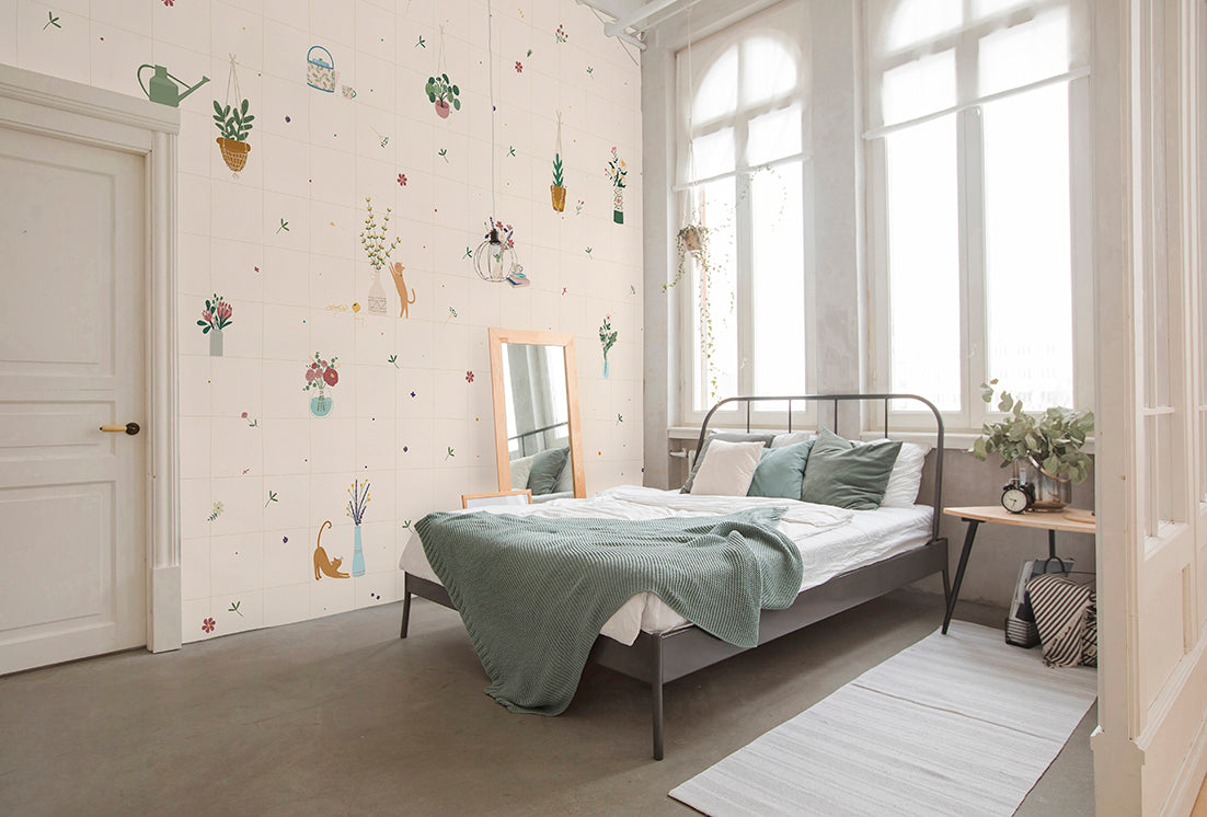 Panoramic wallpaper Small Bouquets