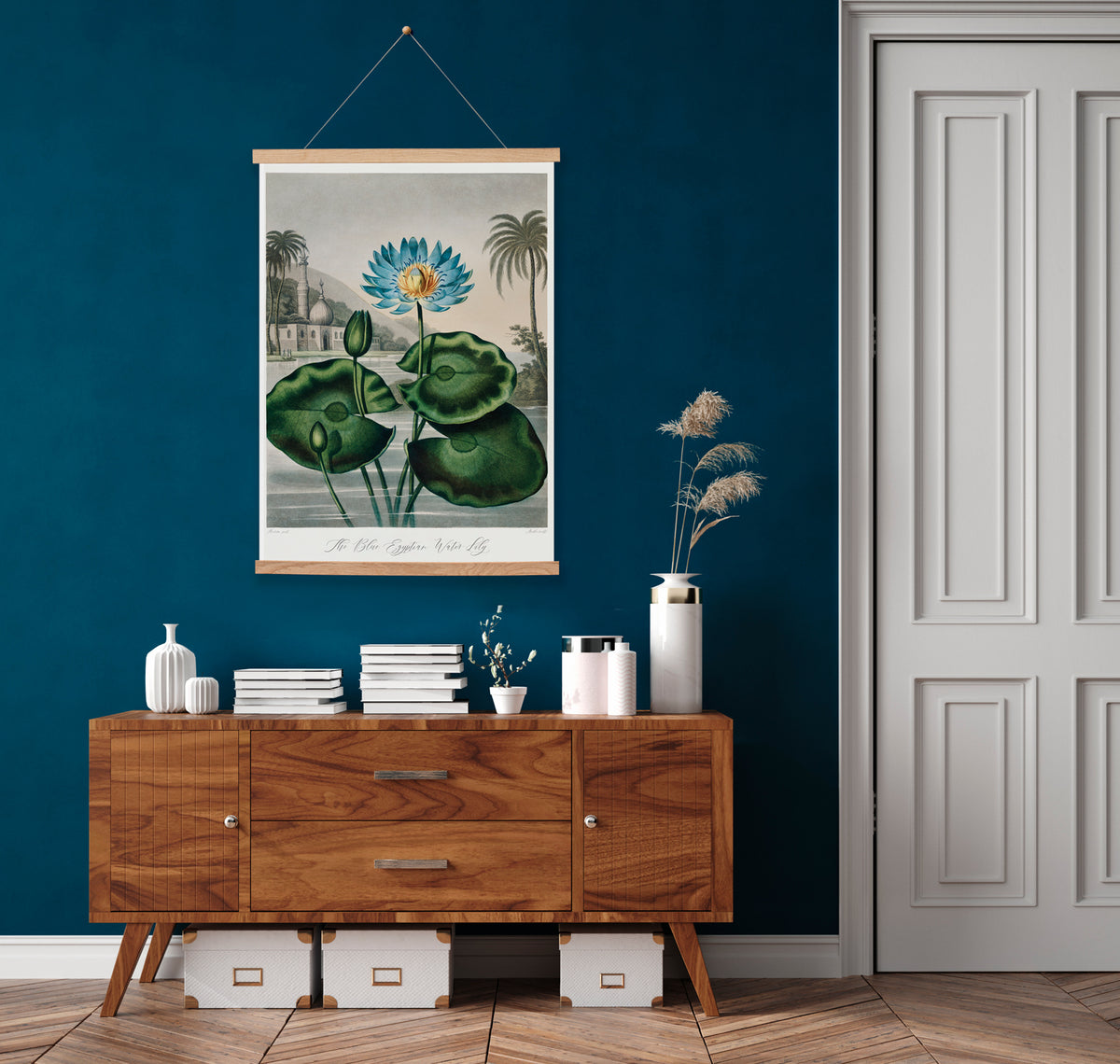 Hanging canvas The Blue Egyptian Water-Lily From The Temple Of Flora (1807) Robert John Thornton