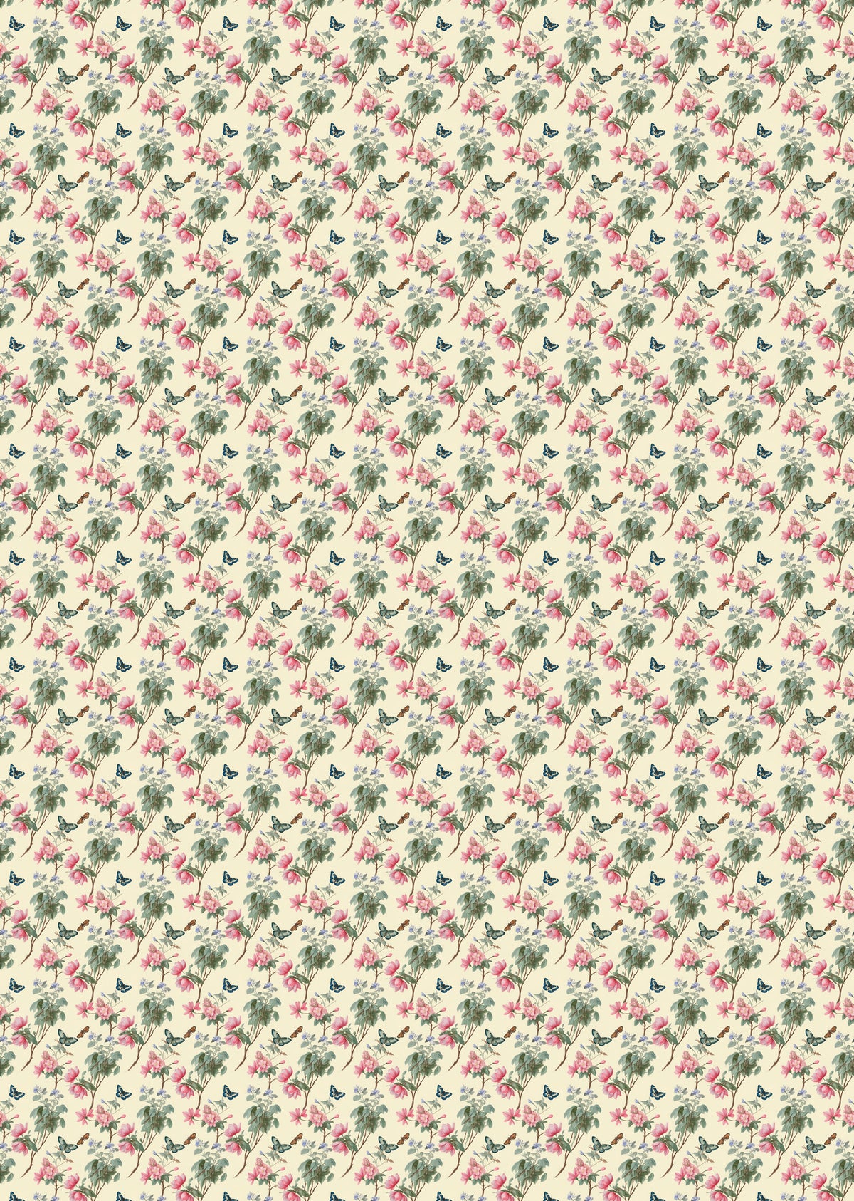 Wallpaper - Flowers and butterflies