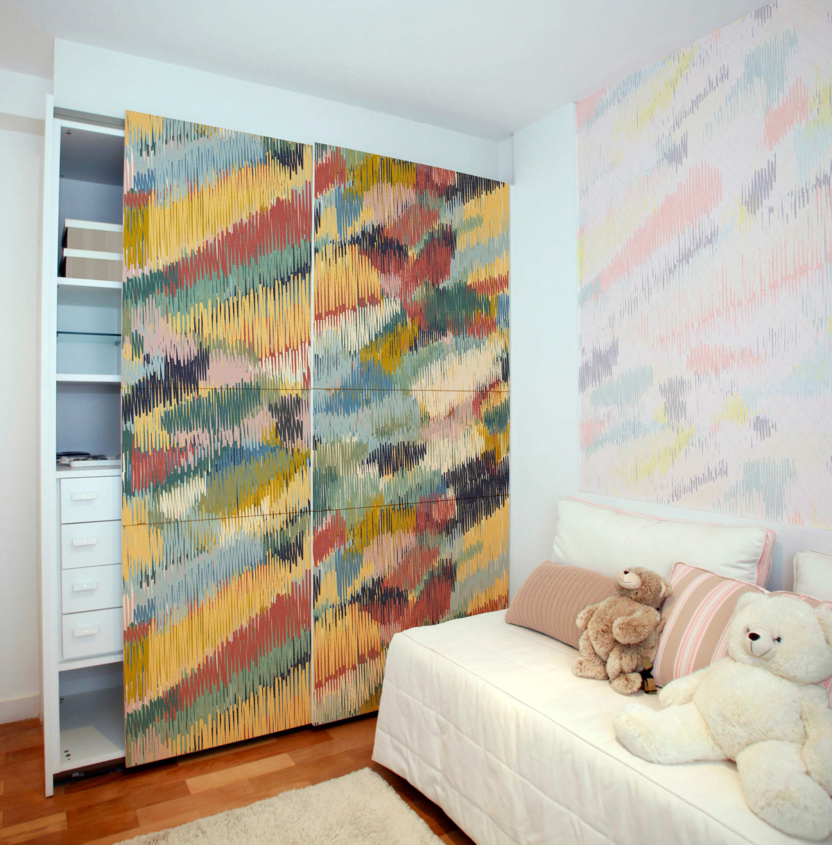 Coloring cupboard sticker